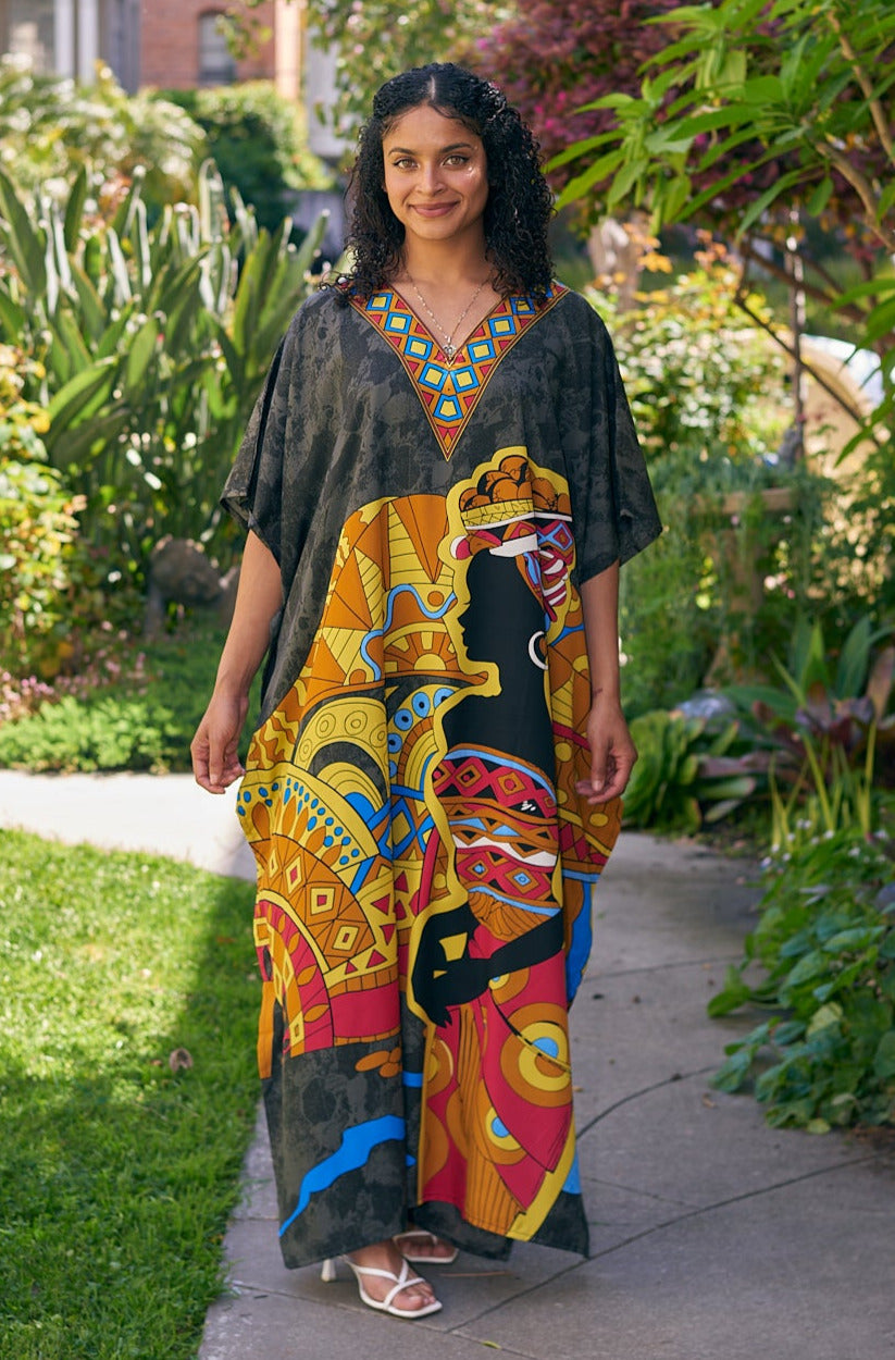 maxi dress caftan Rieka Black Long Newest Short Black Backless Material Polyester Category_Evening Size:US 16P