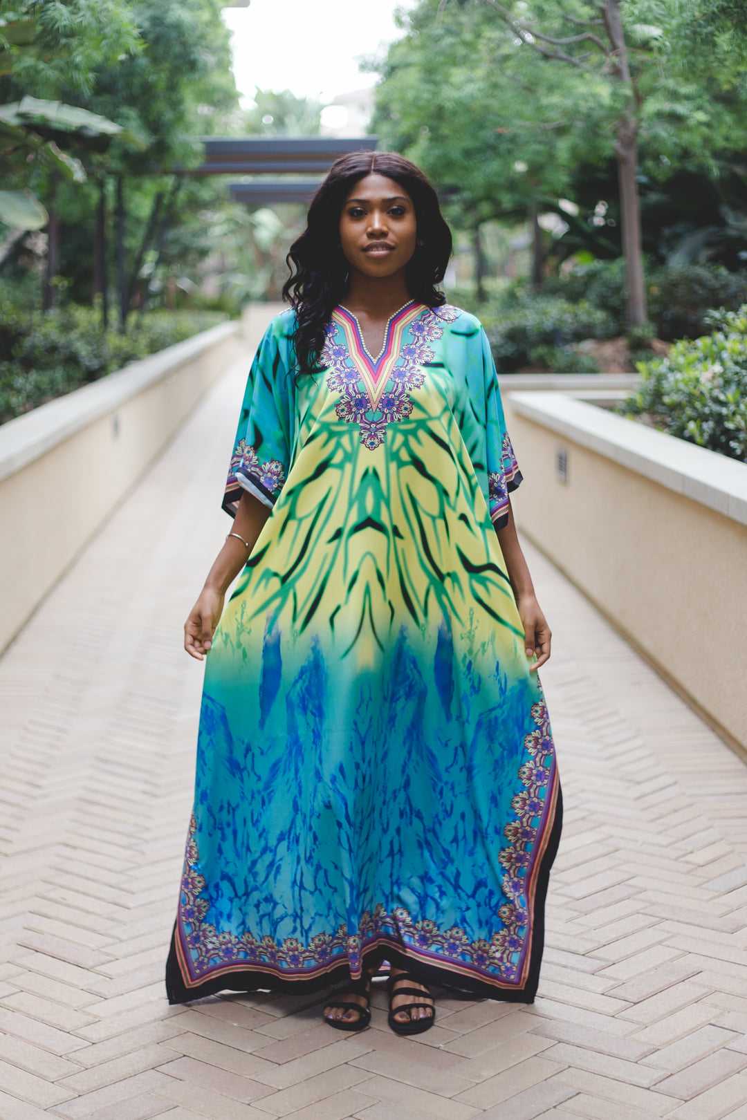 ladies kaftan dresses Kiya Long Caftan bottoms-types this African print kaftan Perfect Bridal Slim Delicate Color:As Picture：Ivory/Champagne