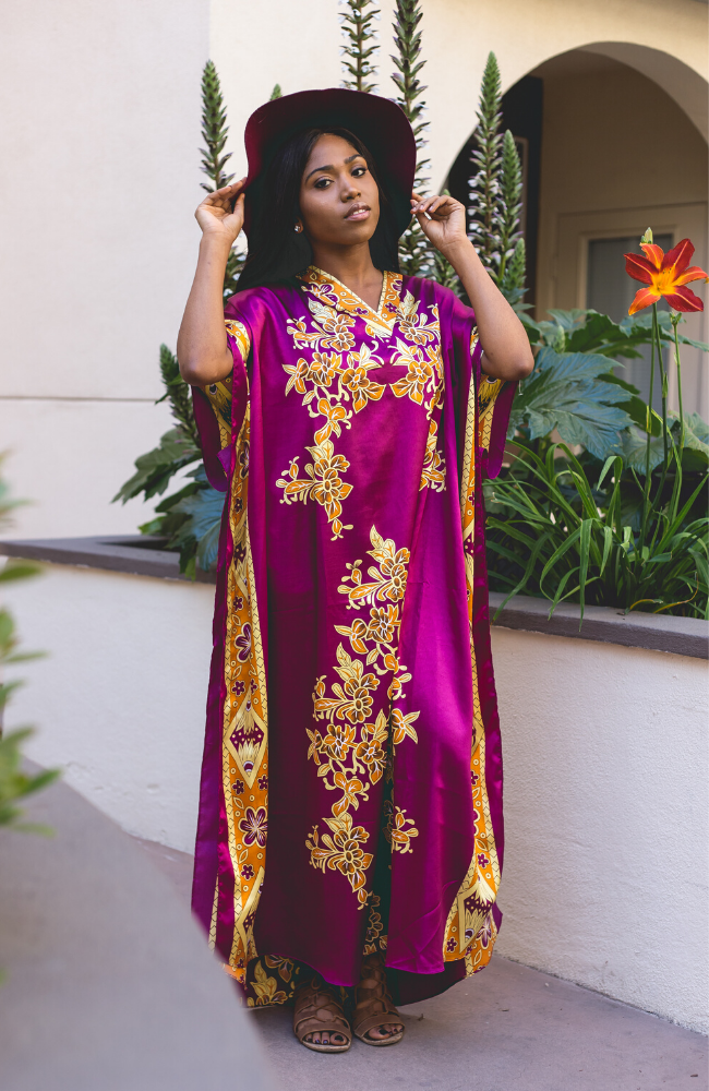 Taylor Long Caftan- Burgundy Taylor Long Caftan- Burgundy
